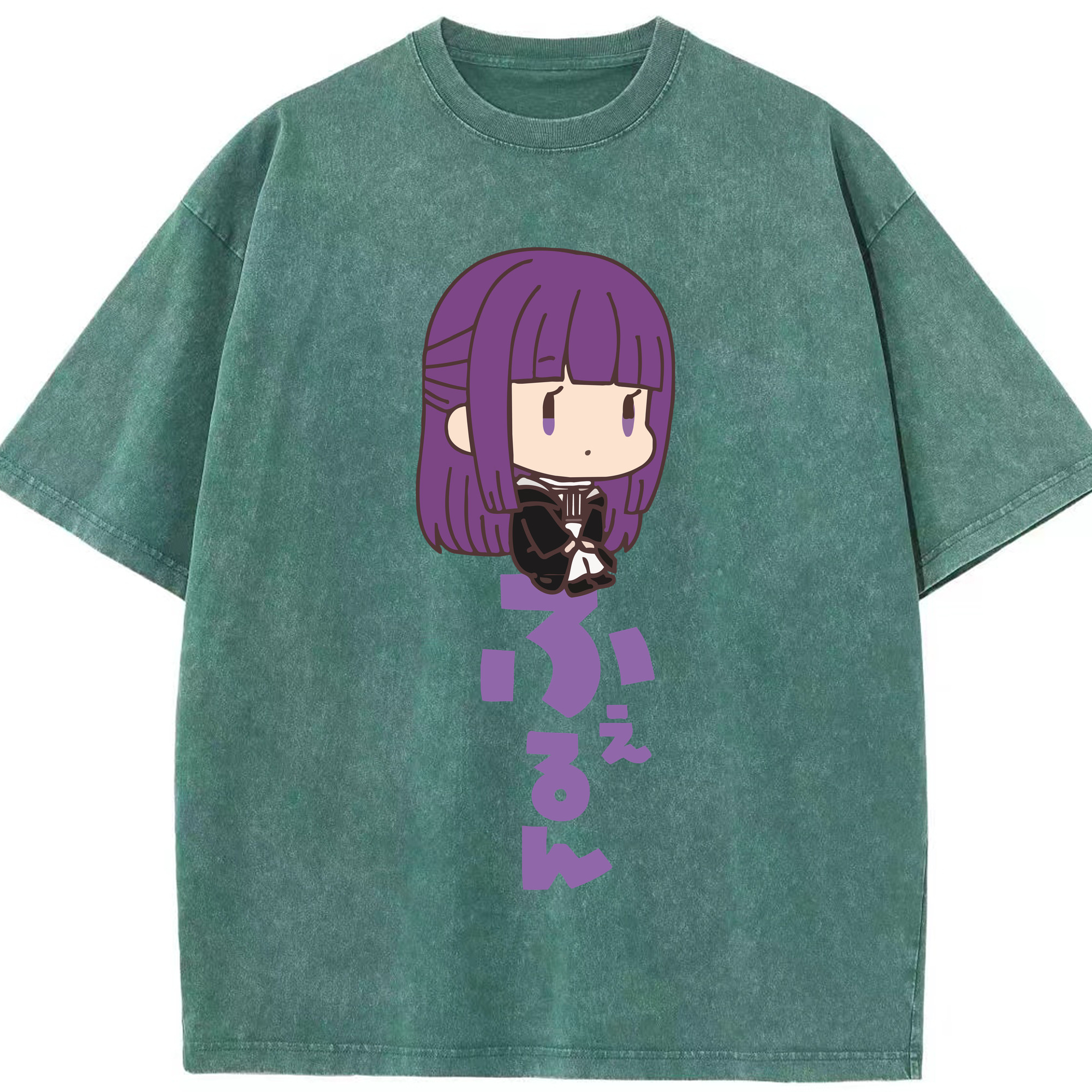 （画像用） 葬送のフリーレン Frieren 綿100% ヴィンテージ風 半袖Tシャツ（フロントプリント）